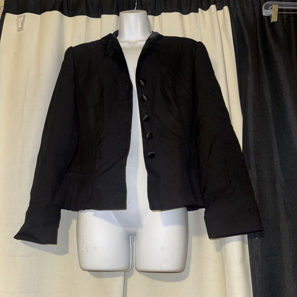 Morgan Miller Blazer Jacket Womens Size 8 Tuxedo Black Career Business